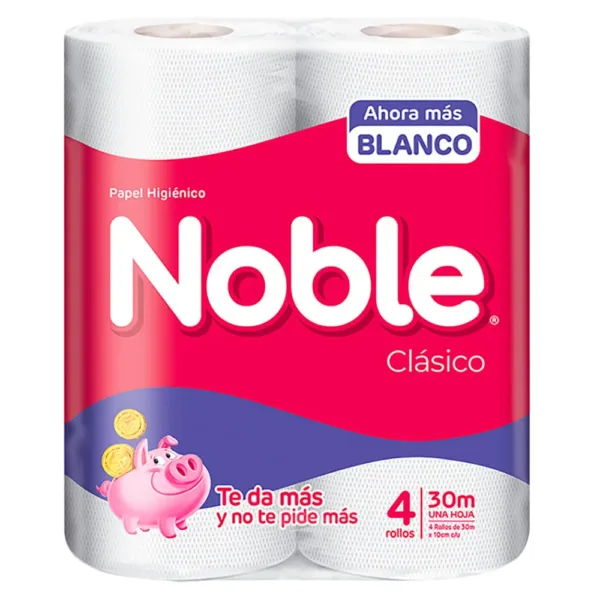 Papel higiénico Noble 4 rollos 30 metros