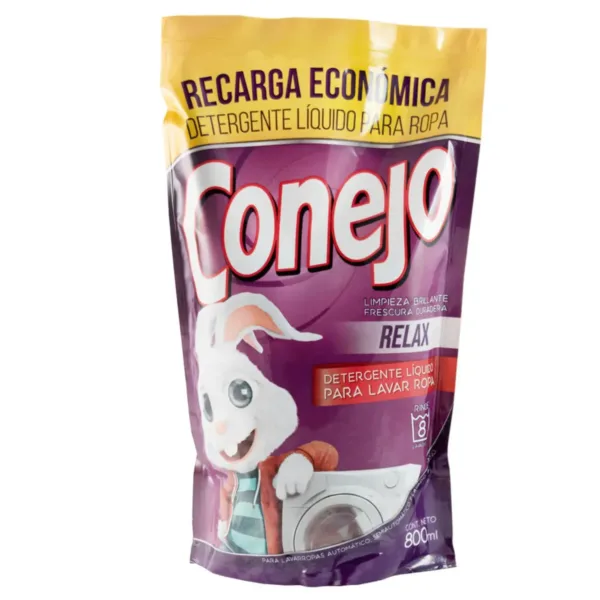 Detergente Líquido Para Ropa Conejo Relax 800 ml