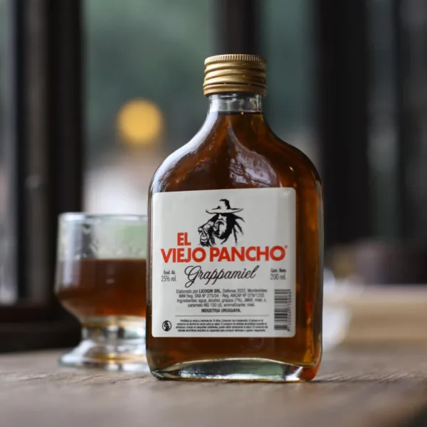 Grappamiel El Viejo Pancho en Petaca 195 ml